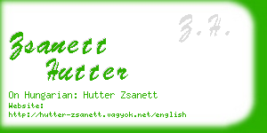 zsanett hutter business card